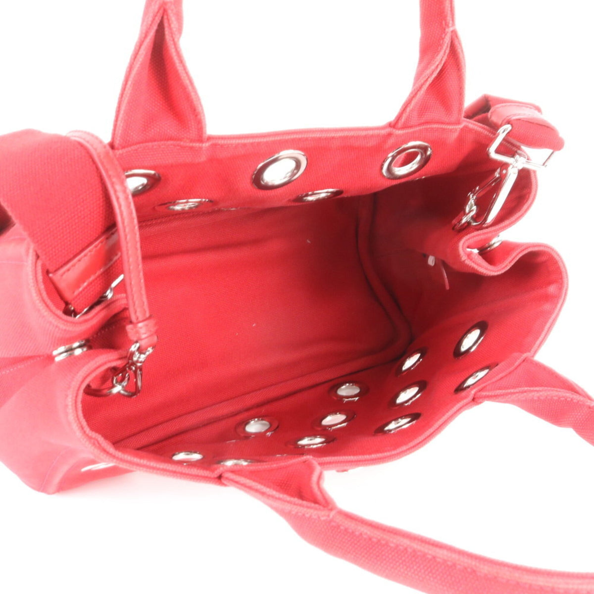 Prada Red Color Shoulder Bag Tote Bag (Pre-Owned)