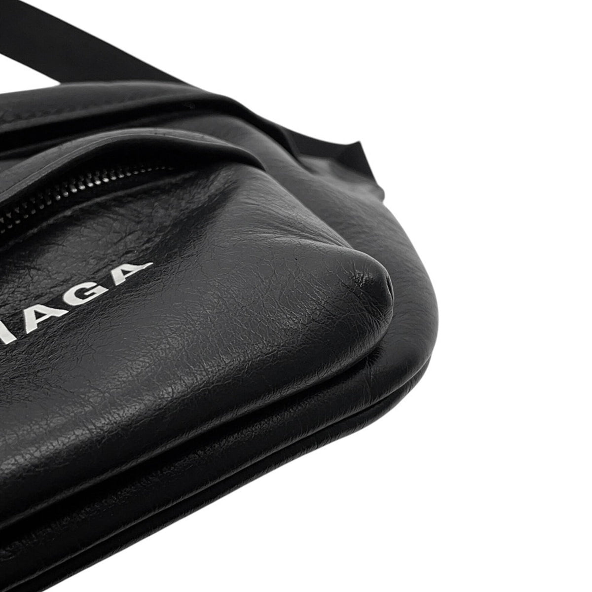 Balenciaga Black Leather Sling Bag (Pre-Owned)