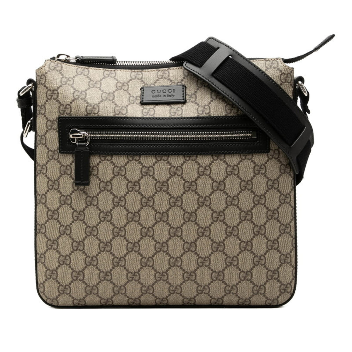 Gucci Beige Black Pvc Leather Shoulder Bag (Pre-Owned)