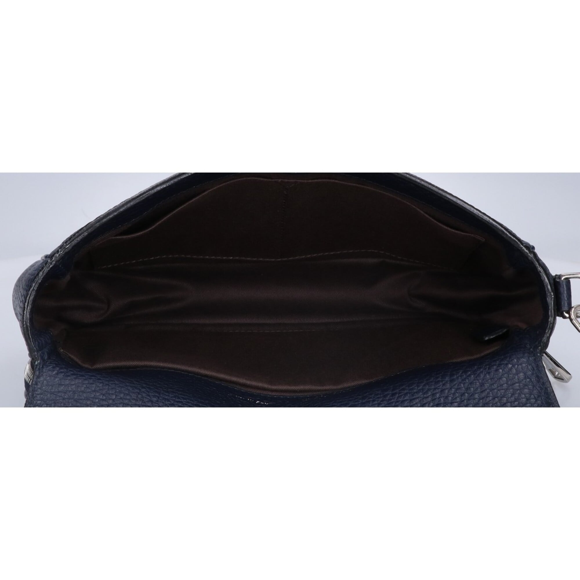 Bally Navy Leather Clutch Bag (Pre-Owned)