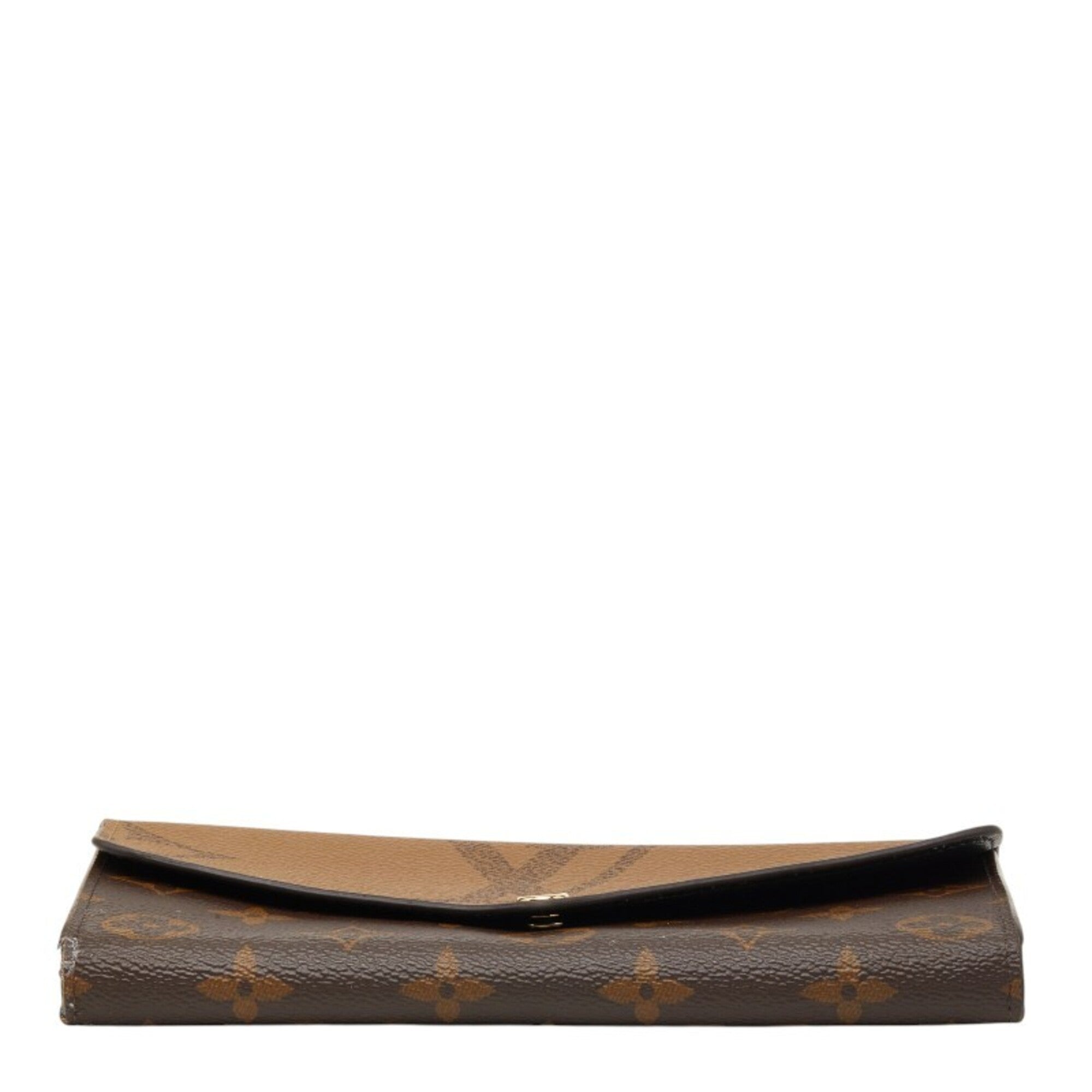 Louis Vuitton Monogram Brown Pvc Leather Long Wallet (Bi-Fold) (Pre-Owned)
