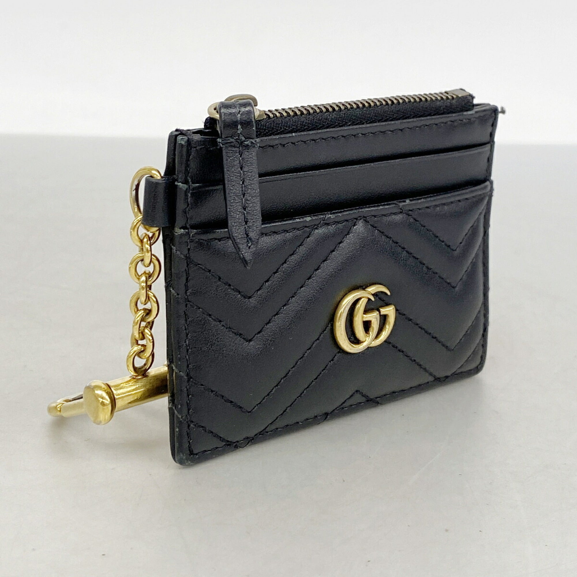 Gucci Black Leather Coin Purse/Coin Case (Pre-Owned)