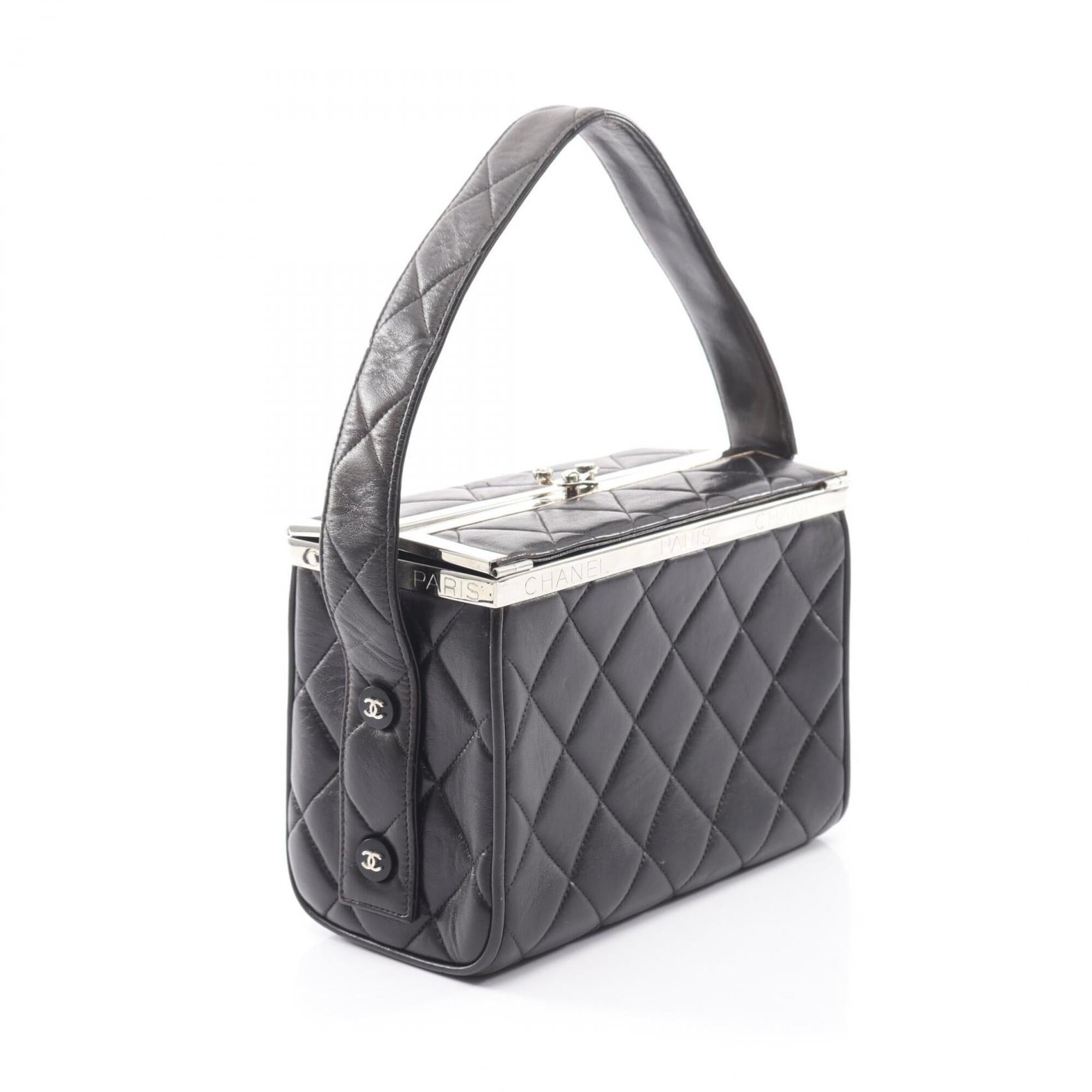 Chanel Black Leather Handbag (Pre-Owned)