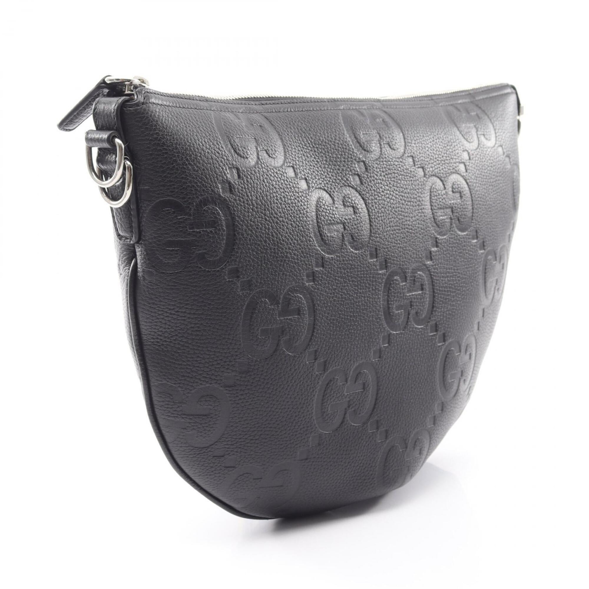 Gucci Black Leather Handbag Shoulder Bag (Pre-Owned)
