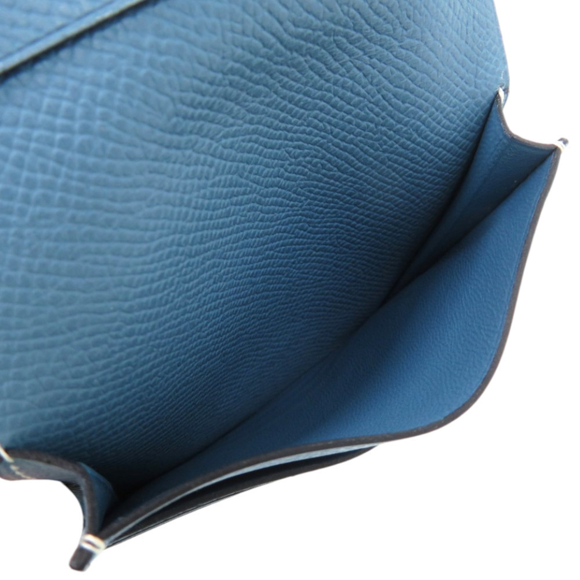 Hermes Blue Jean Epsom Leather Wallet (Bi-Fold) (Pre-Owned)