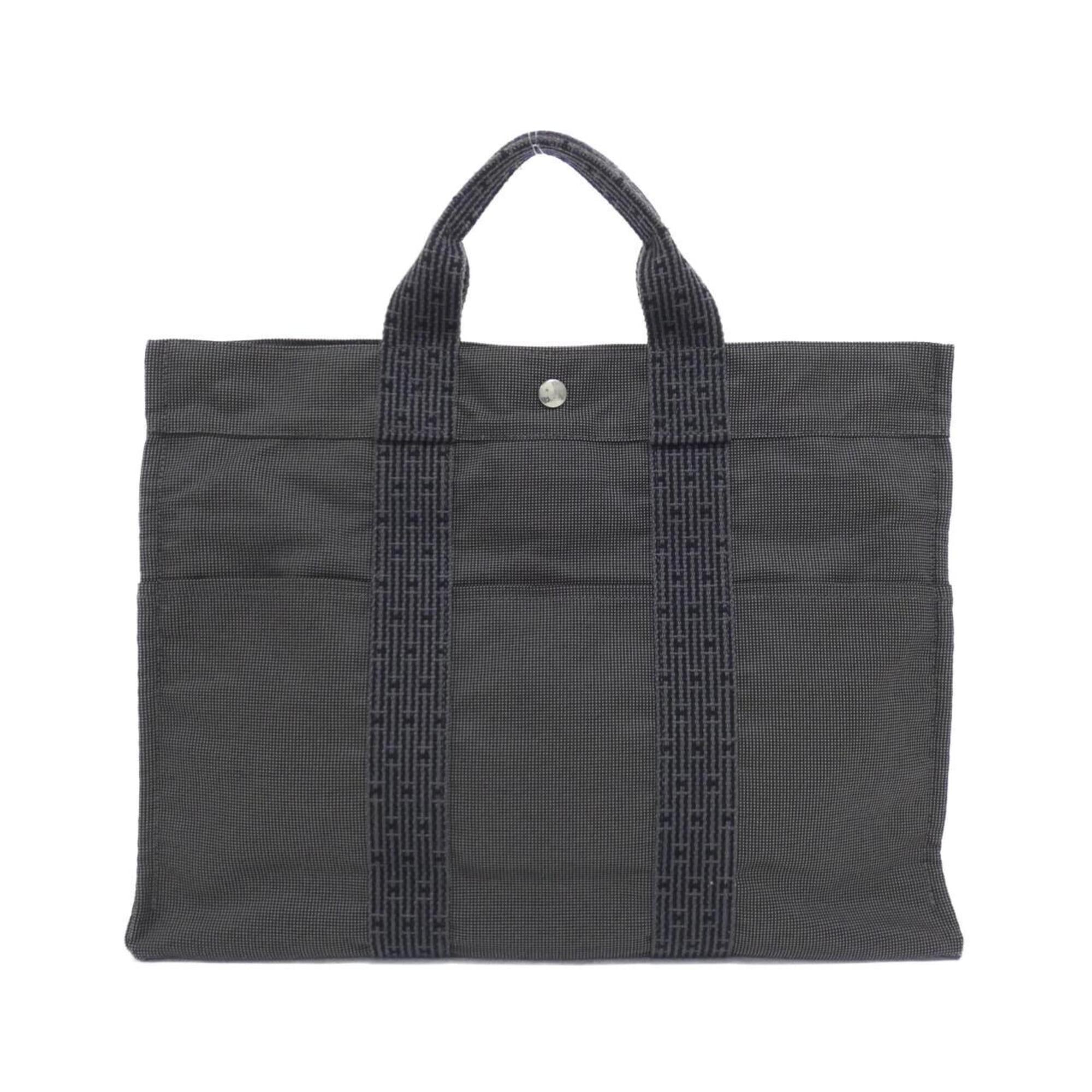 Hermes Black Canvas Handbag (Pre-Owned)