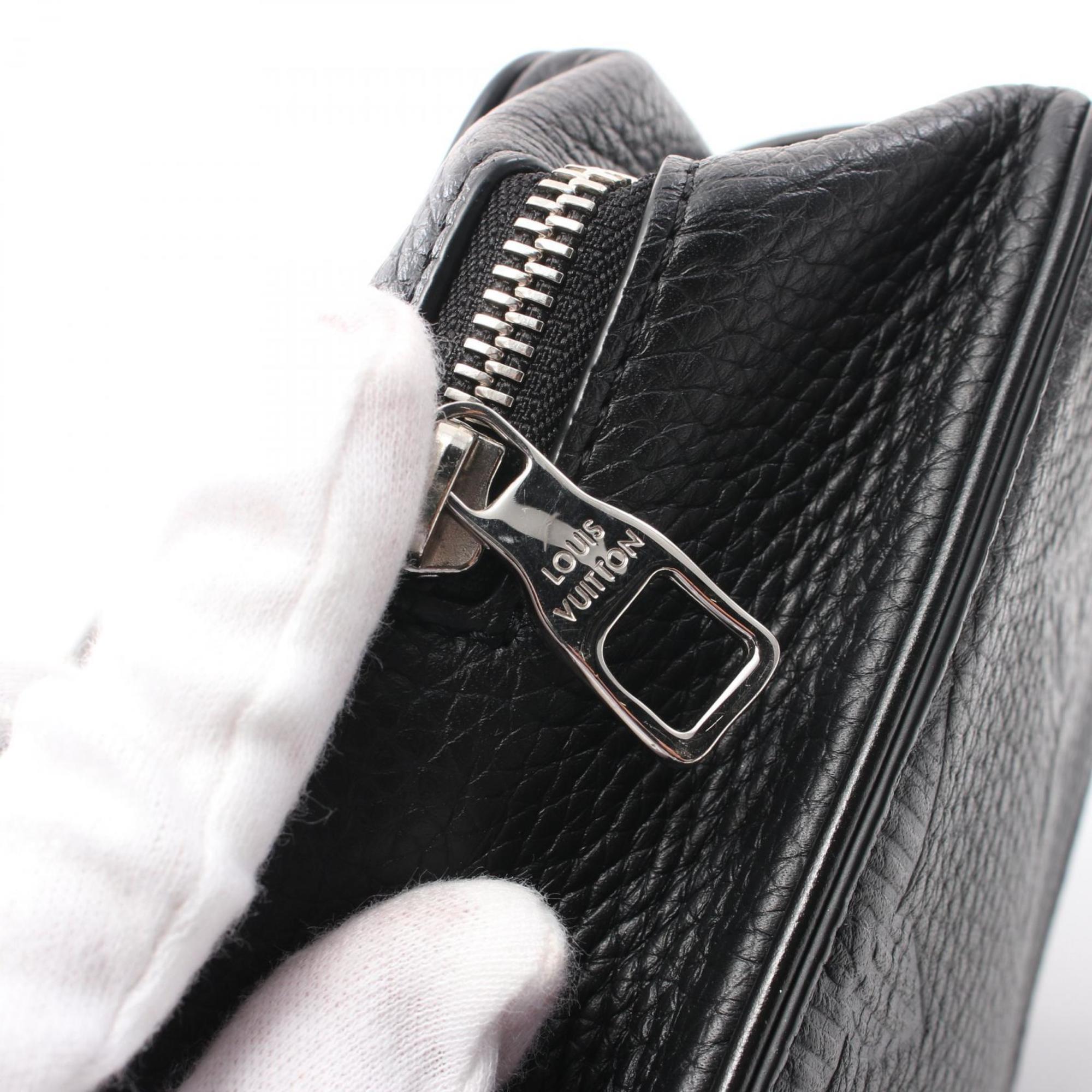 Louis Vuitton Black Leather Handbag (Pre-Owned)