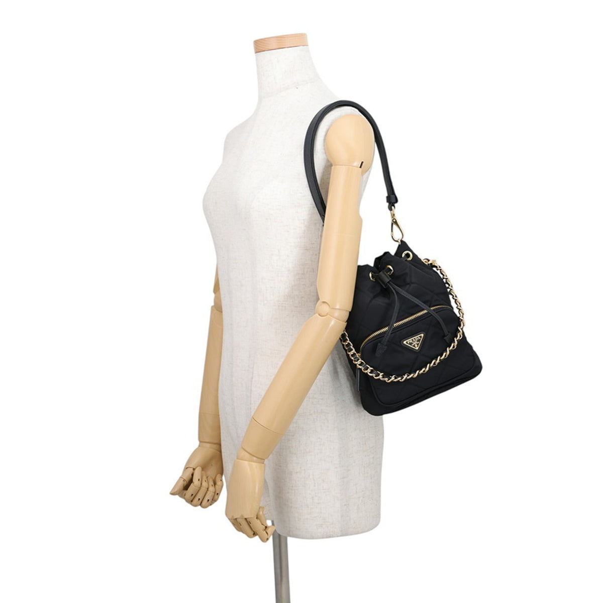 Prada Black Nylon Handbag Shoulder Bag (Pre-Owned)