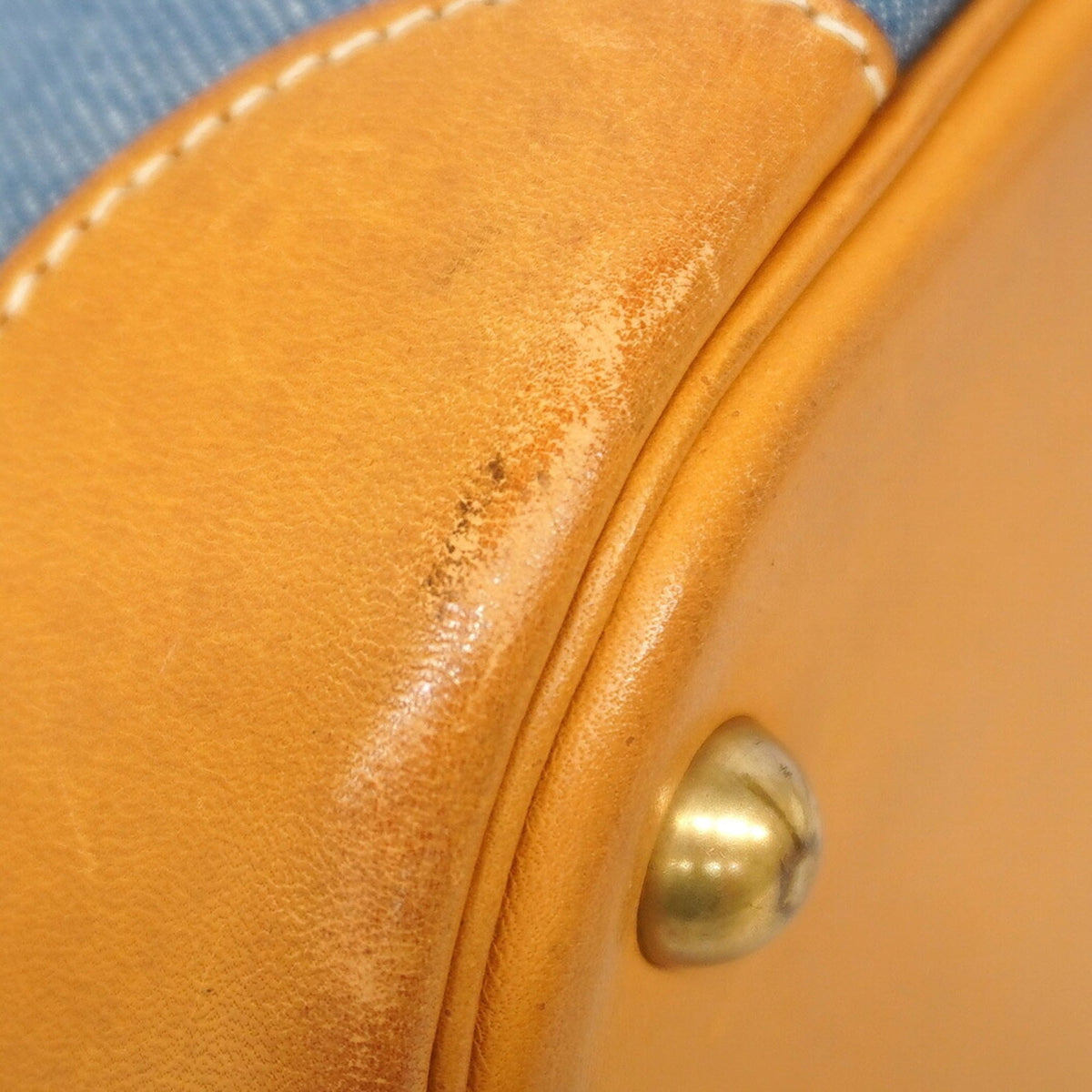 Hermes Natural Toile Jean Barenia Leather Handbag (Pre-Owned)