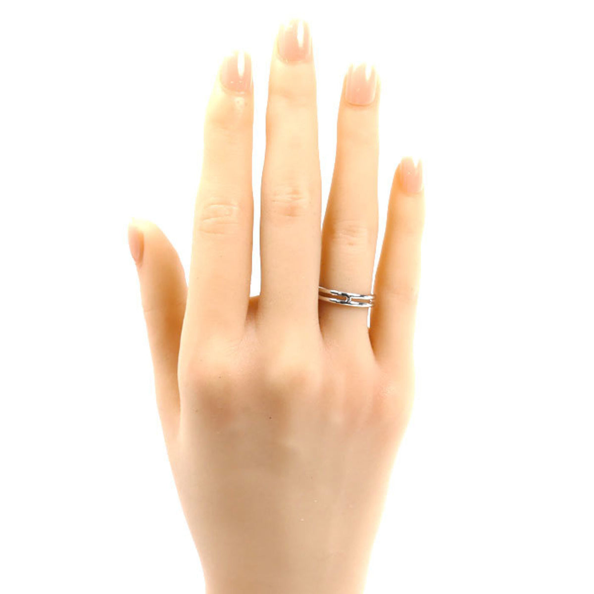 Hermes White Gold (18K) Band Ring (Pre-Owned)