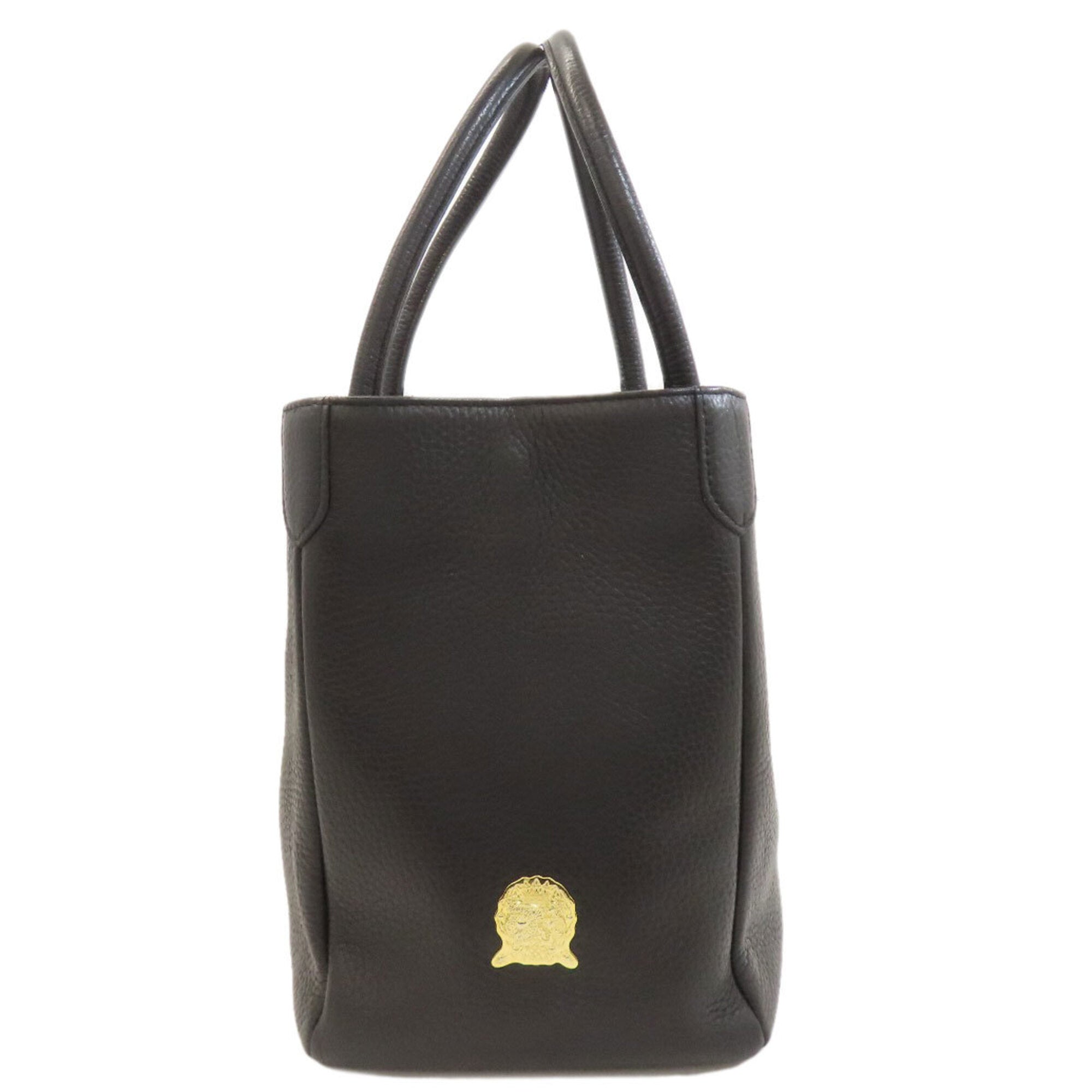 A.D.M.J Black Leather Handbag (Pre-Owned)