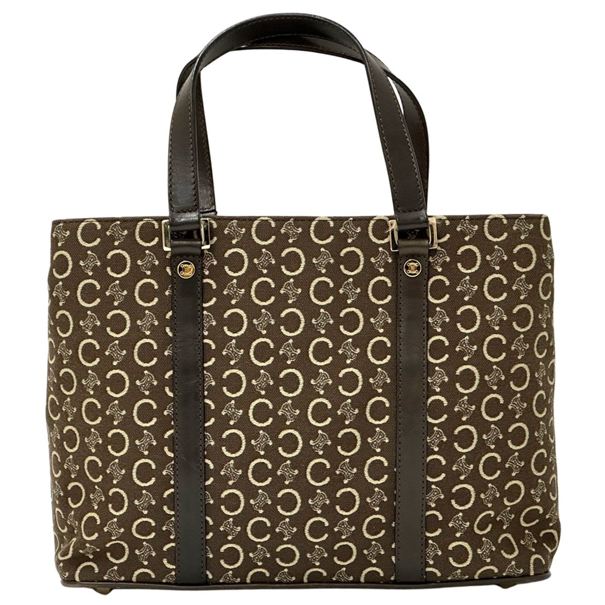 Celine Brown Canvas Handbag (Pre-Owned)