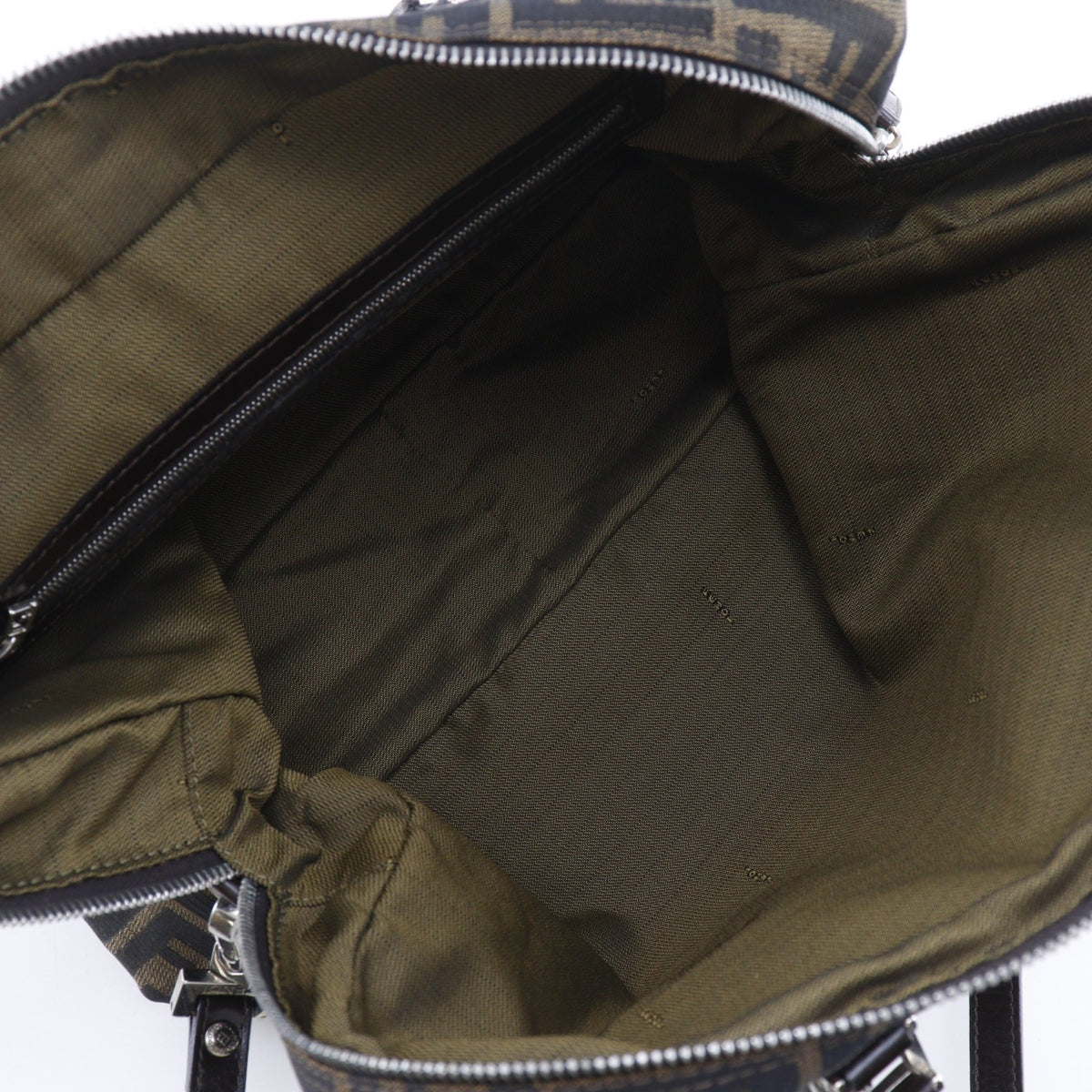 Fendi Zucca Brown Nylon Canvas Briefcase (Pre-Owned)