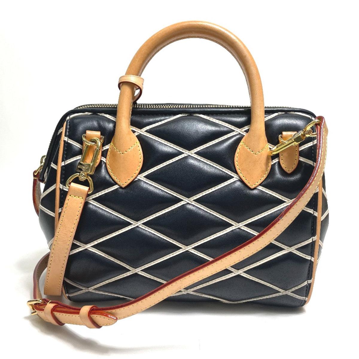 Louis Vuitton Black Leather Handbag (Pre-Owned)