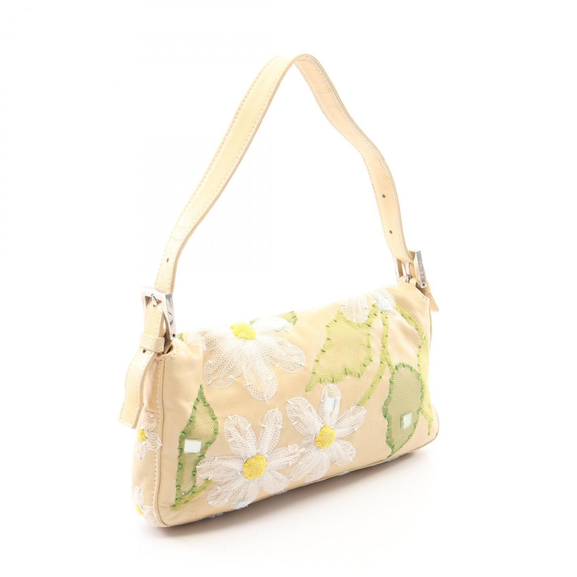 Fendi Beige Multi-Color Leather Handbag (Pre-Owned)