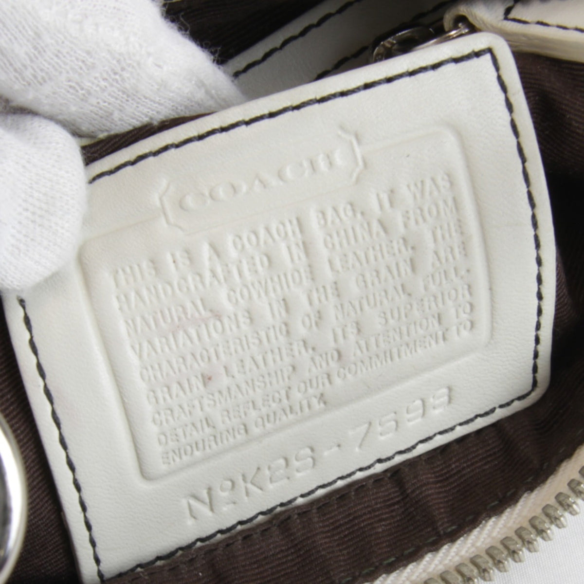 Coach White Leather Shoulder Bag (Pre-Owned)