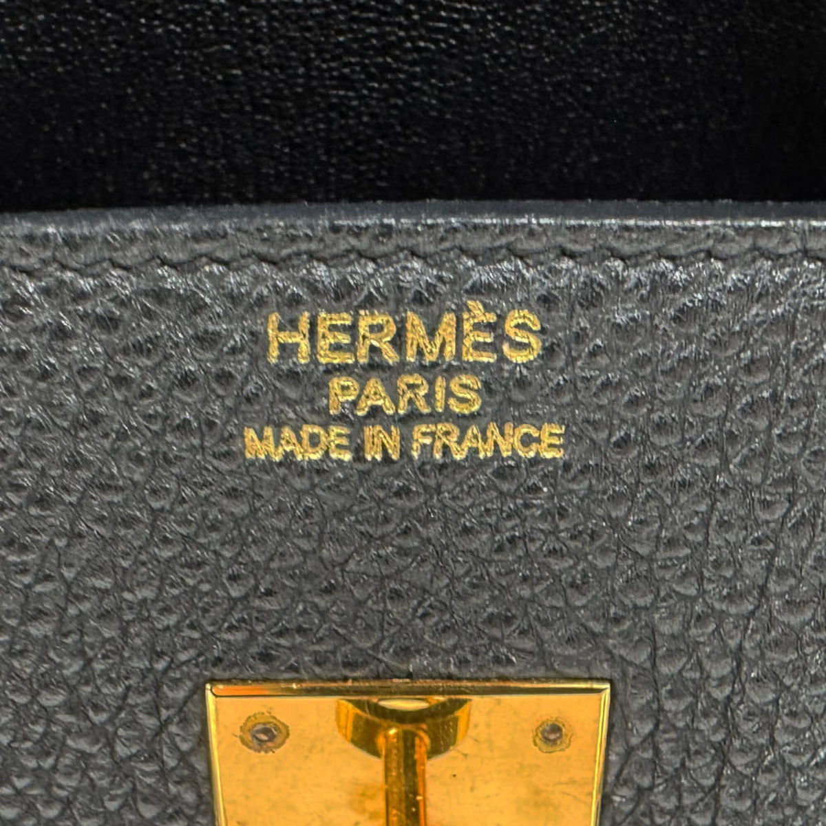 Hermes Black Togo Leather Handbag (Pre-Owned)