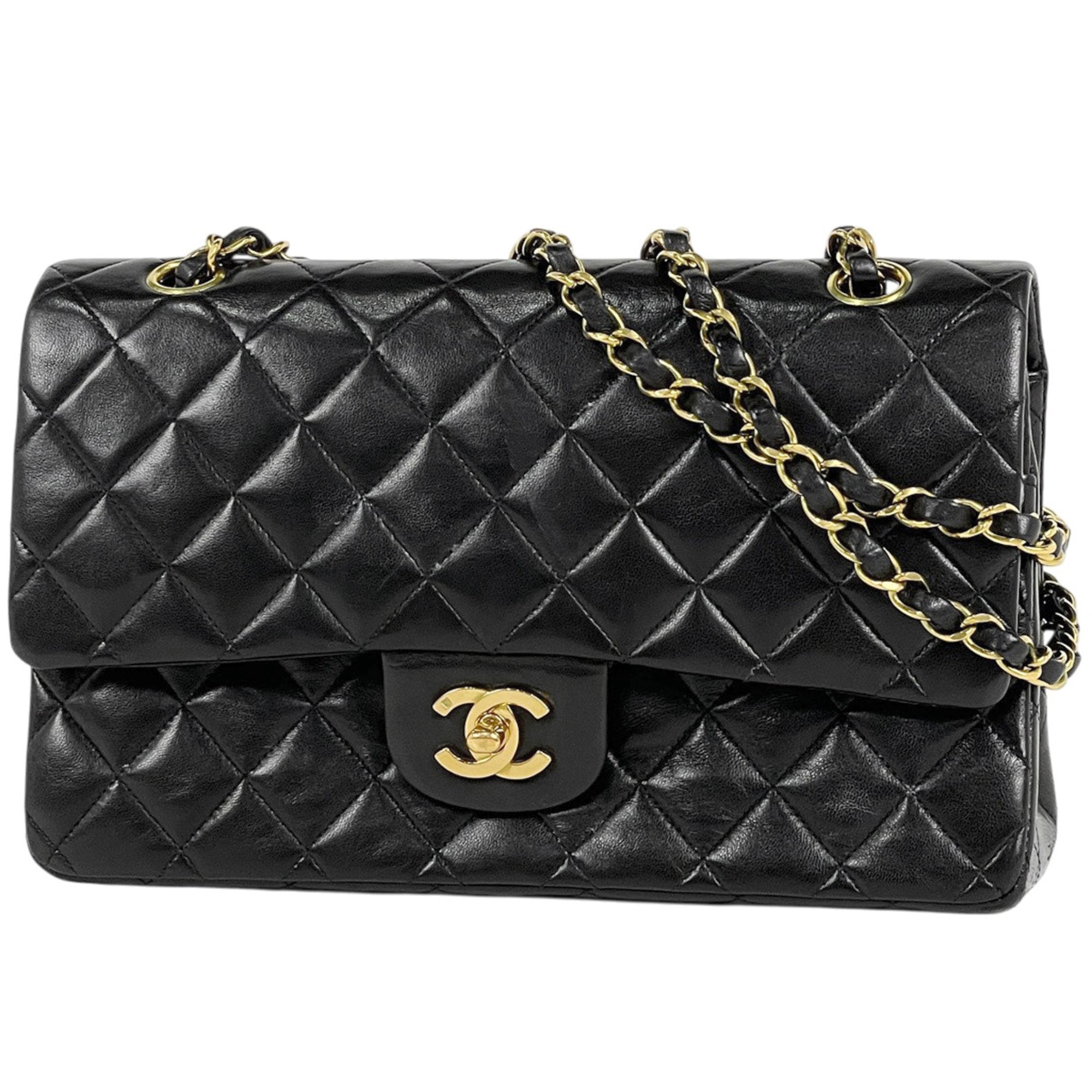 Chanel Black Leather Shoulder Bag (Pre-Owned)