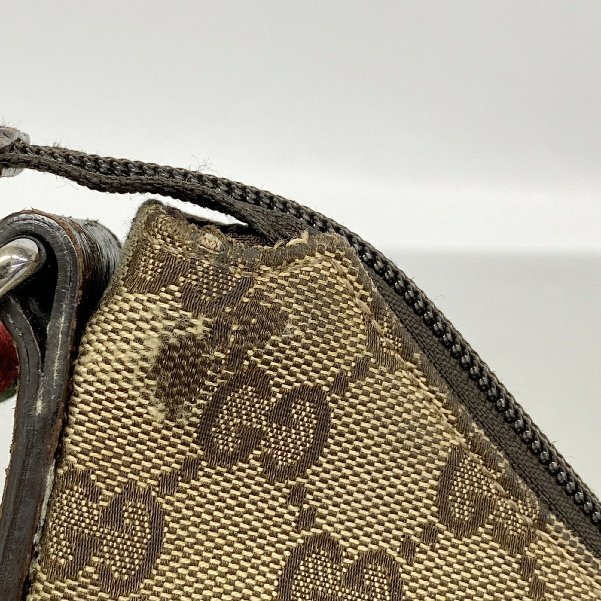 Gucci Brown Canvas Shoulder Bag (Pre-Owned)