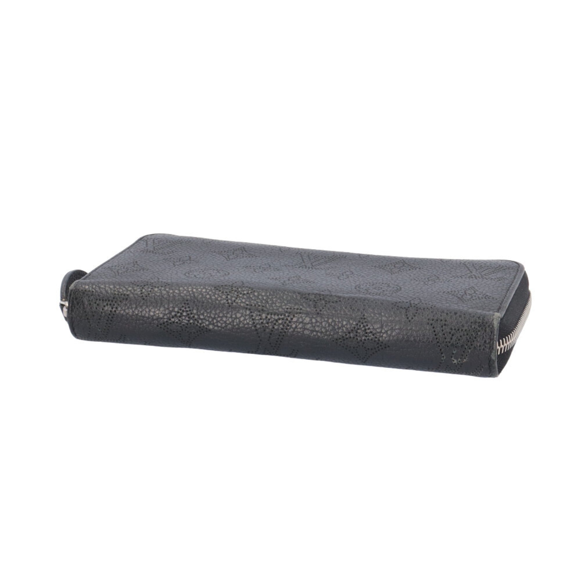 Louis Vuitton Black Mahina Leather Long Wallet (Bi-Fold) (Pre-Owned)