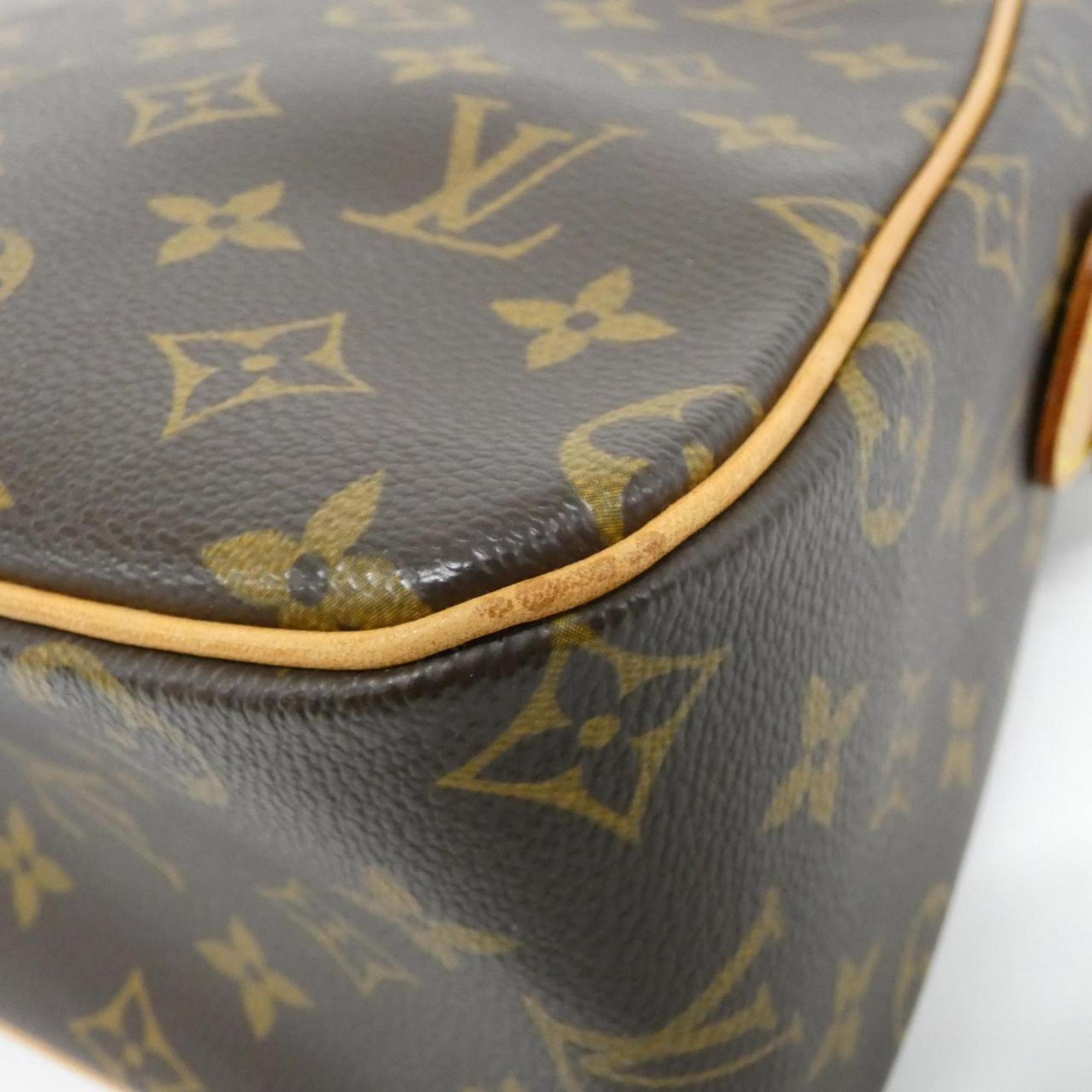 Louis Vuitton Monogram Brown Coated Canvas Shoulder Bag (Pre-Owned)