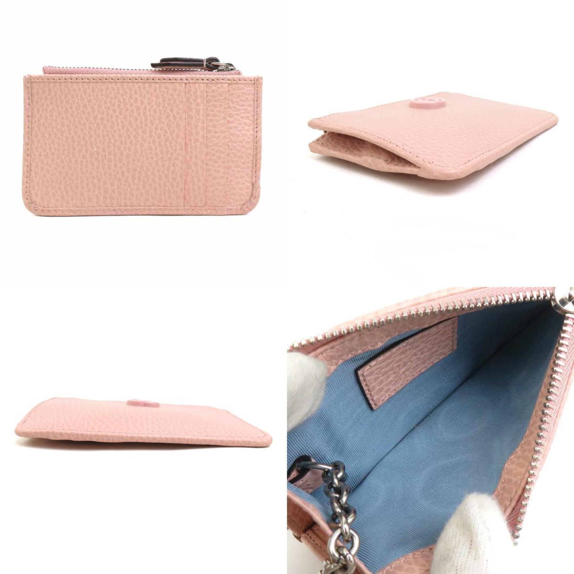 Gucci Pink Leather Coin Purse/Coin Case (Pre-Owned)