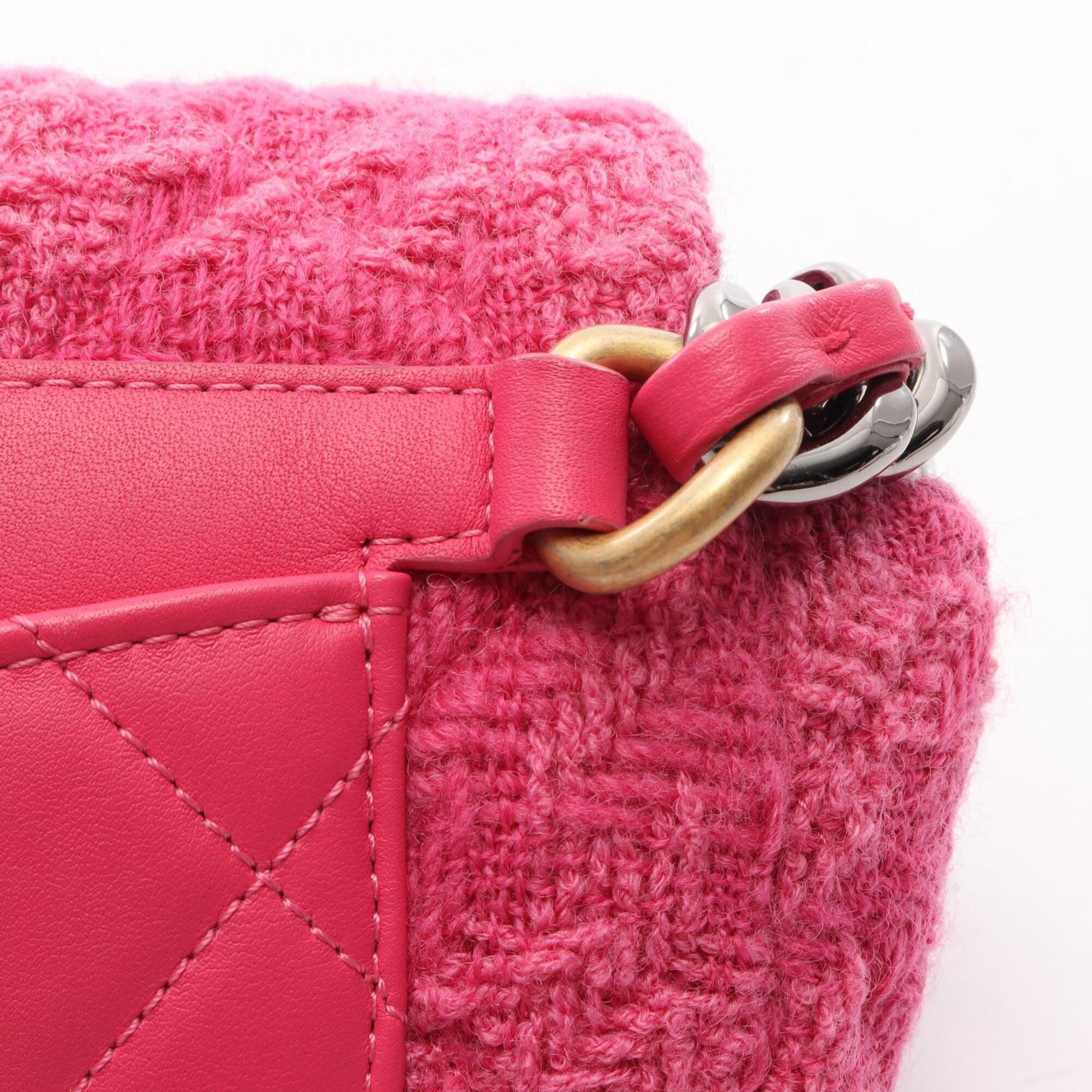 Chanel Pink Fabric Leather Fanny Pack Handbag (Pre-Owned)