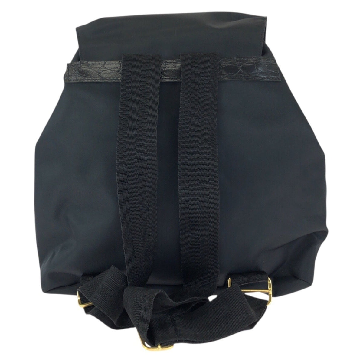 Versace Black Nylon Leather Backpack (Pre-Owned)
