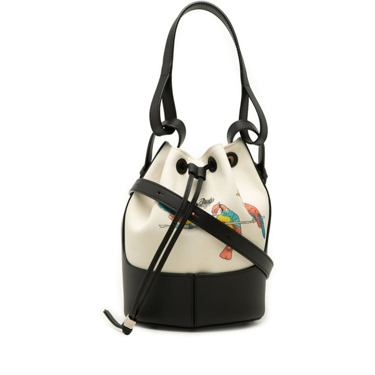 Loewe Black Ivory Multi-Color Canvas Leather Shoulder Bag (Pre-Owned)