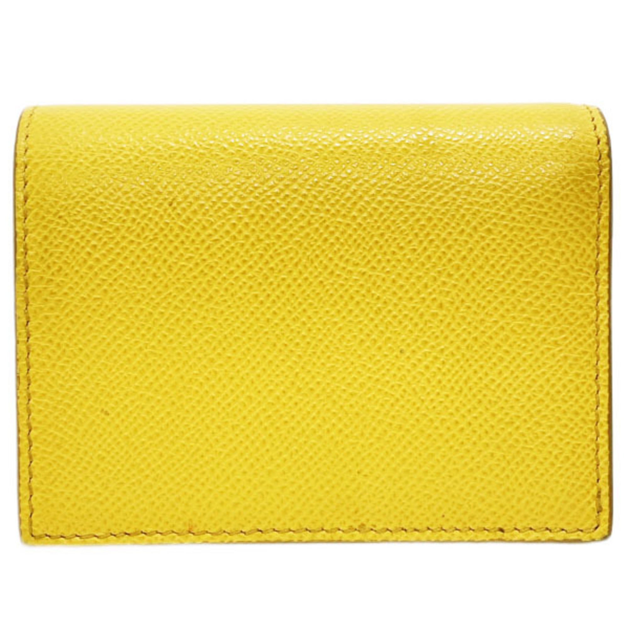 Salvatore Ferragamo Vara Yellow Leather Wallet (Bi-Fold) (Pre-Owned)