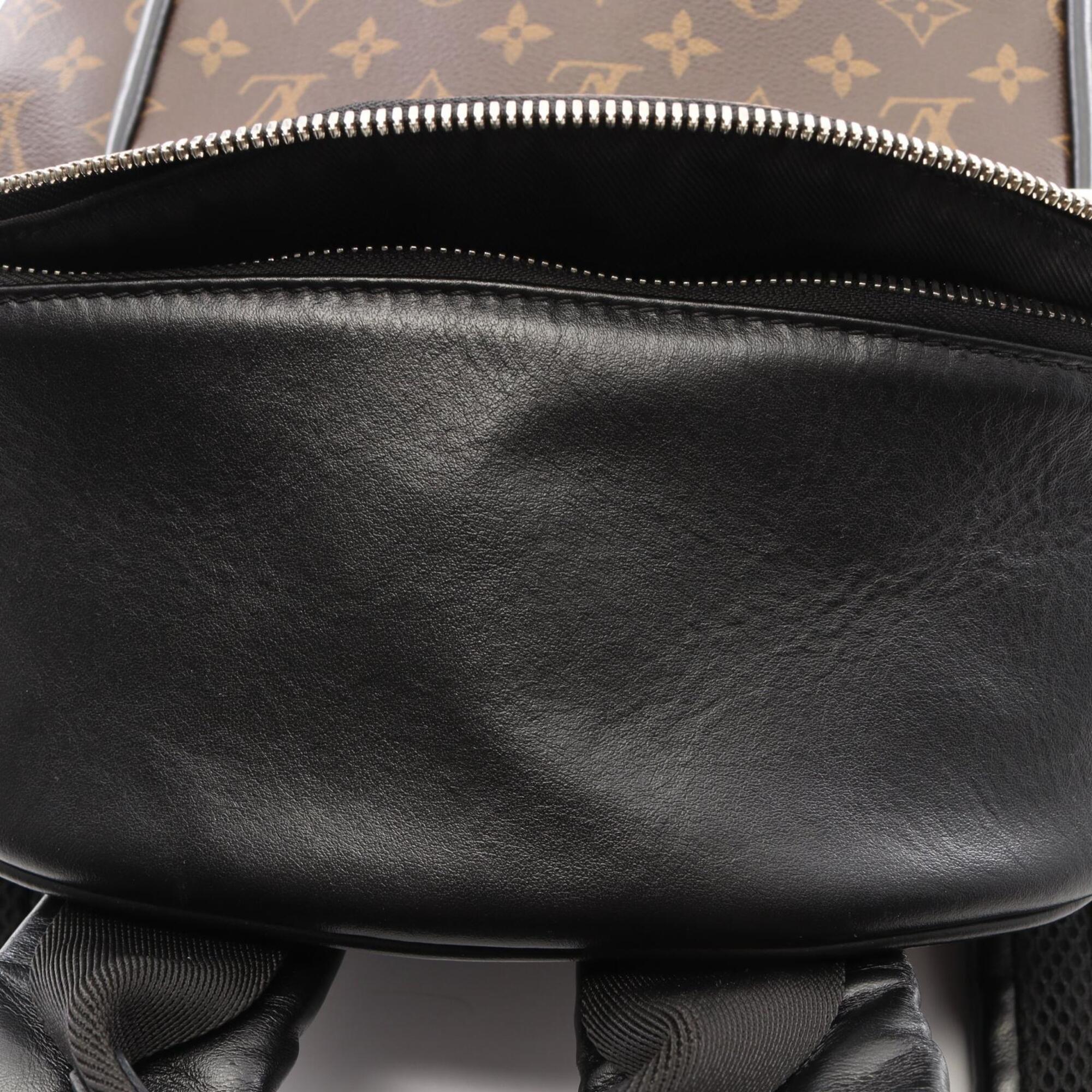 Louis Vuitton Black Brown Monogram Macassar Coated Canvas Leather Backpack (Pre-Owned)