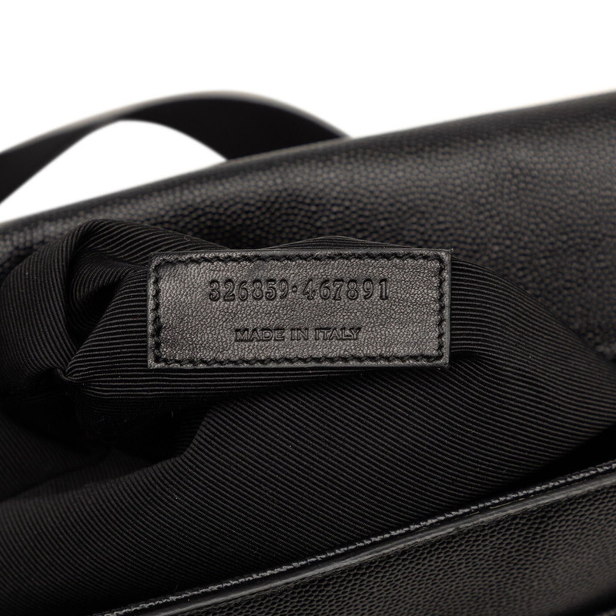 Saint Laurent Black Leather Messenger Bag Shoulder Bag (Pre-Owned)