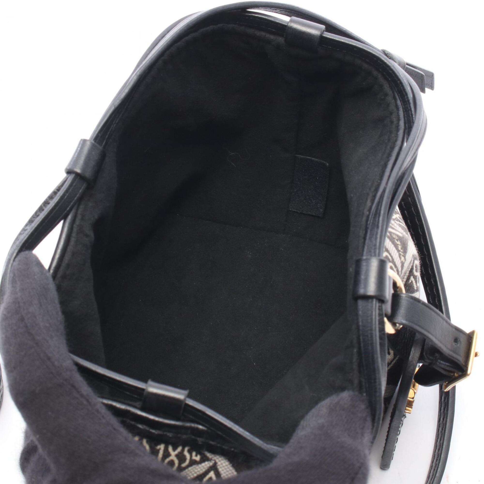 Louis Vuitton Black Gray Noir Canvas Leather Handbag Shoulder Bag (Pre-Owned)