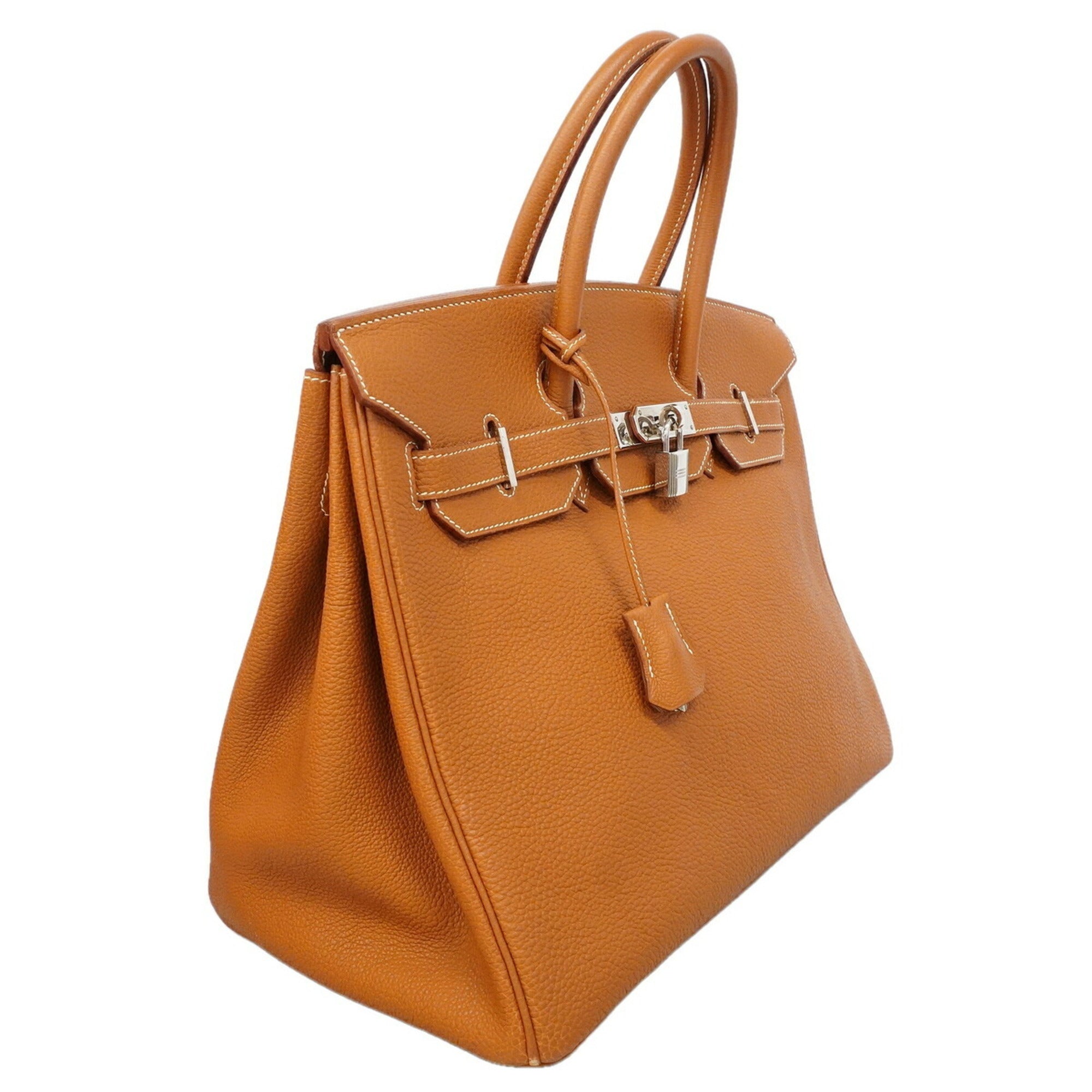 Hermes Gold Togo Leather Handbag (Pre-Owned)