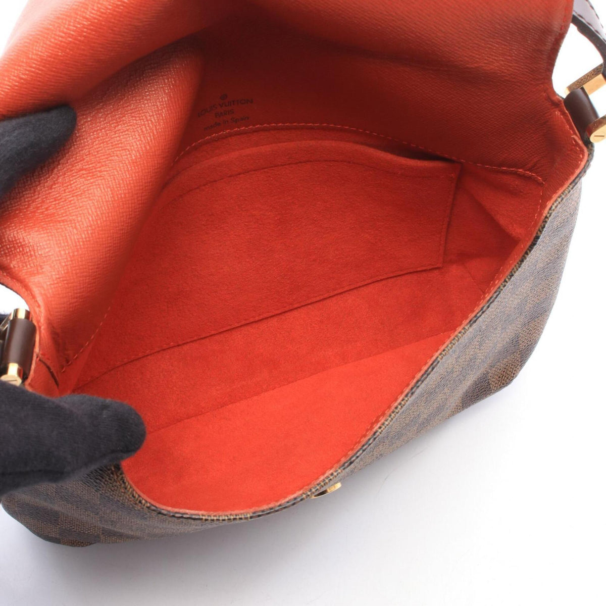 Louis Vuitton Brown Coated Canvas Leather Handbag Shoulder Bag (Pre-Owned)