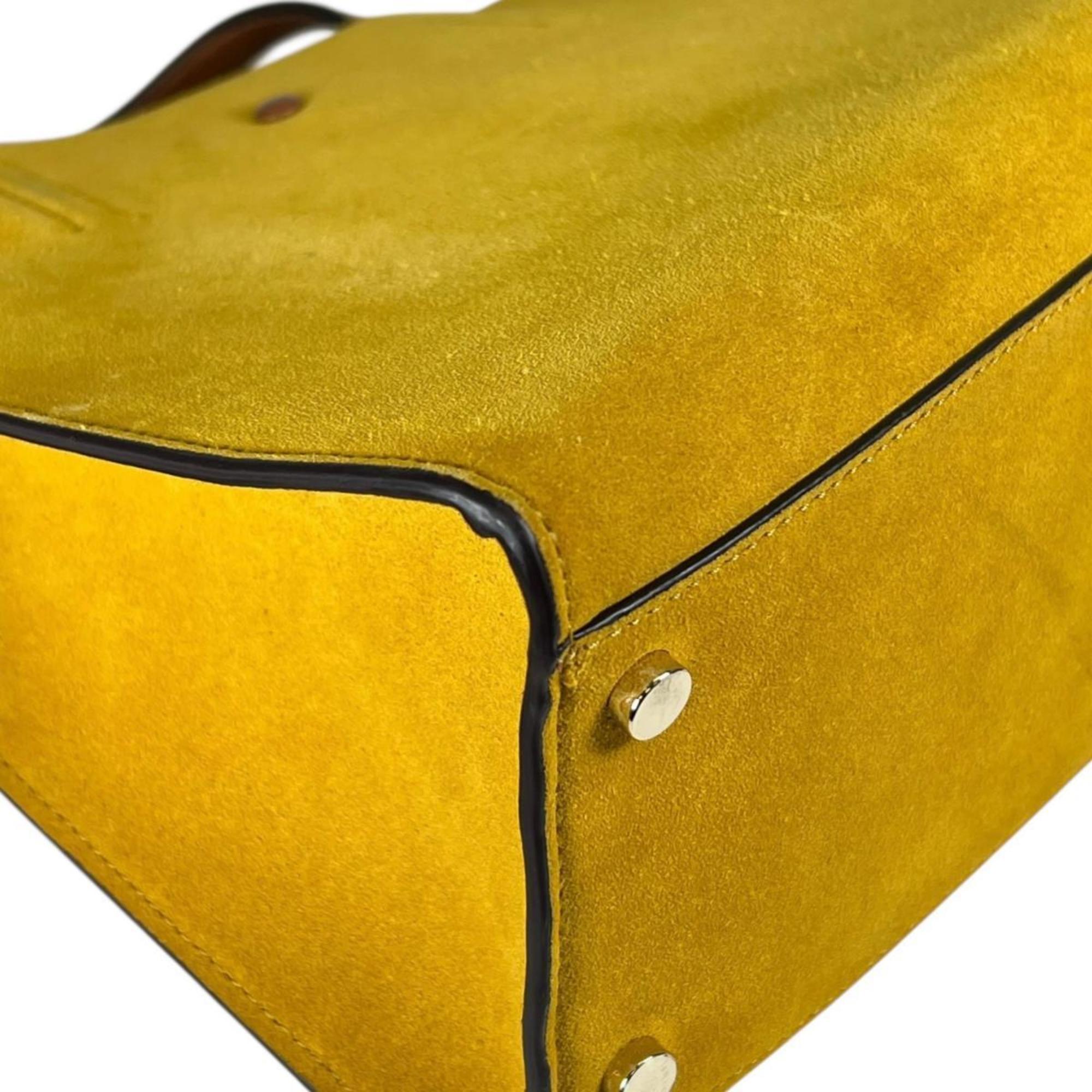 Kate Spade Yellow Suede Leather Handbag Shoulder Bag (Pre-Owned)