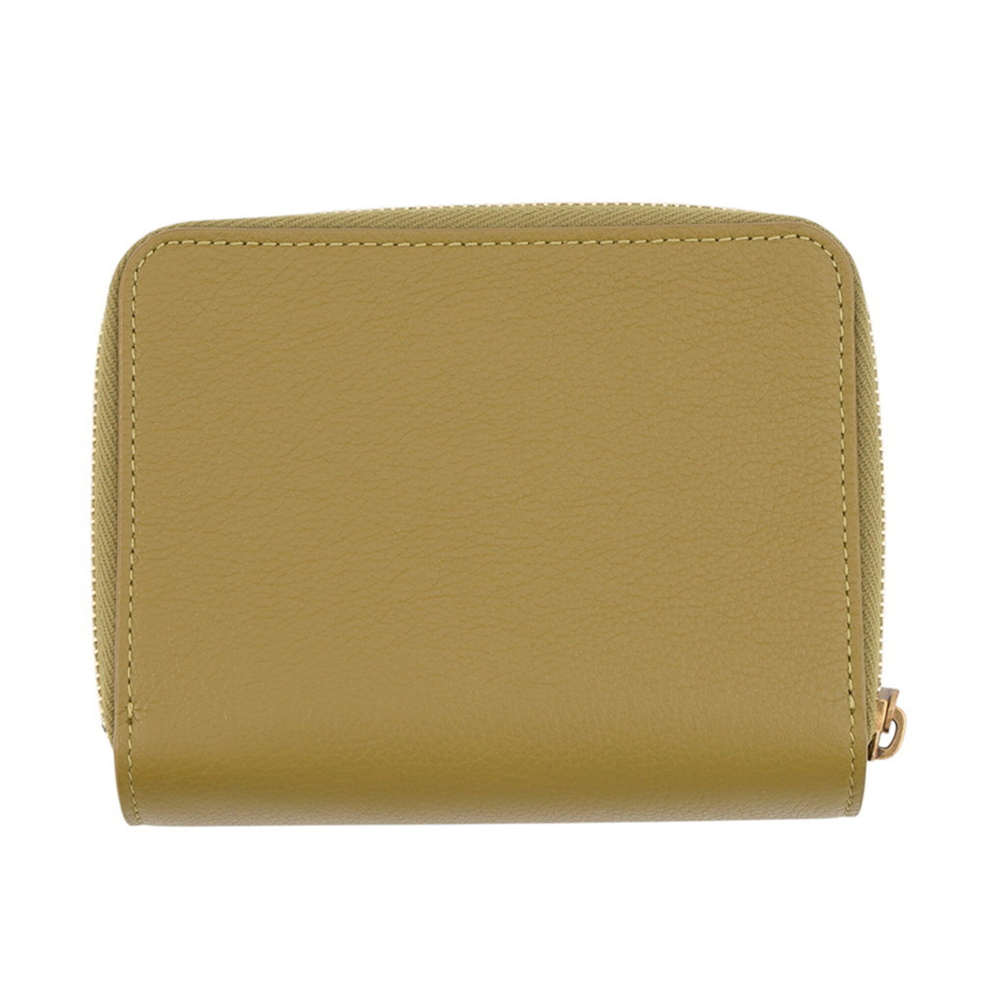 Yves Saint Laurent Green Leather Wallet (Bi-Fold) (Pre-Owned)