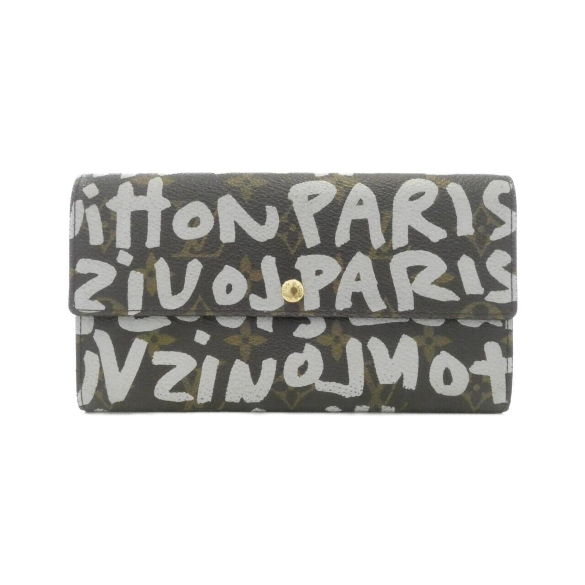 Louis Vuitton Silver Marron Coated Canvas Long Wallet (Bi-Fold) (Pre-Owned)