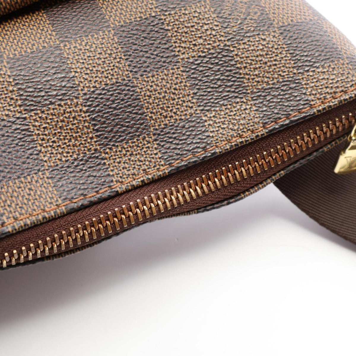 Louis Vuitton Brown Ebene Coated Canvas Leather Handbag Shoulder Bag (Pre-Owned)