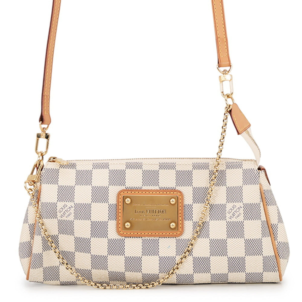 Louis Vuitton Beige Damier Azur Clutch Bag Shoulder Bag (Pre-Owned)