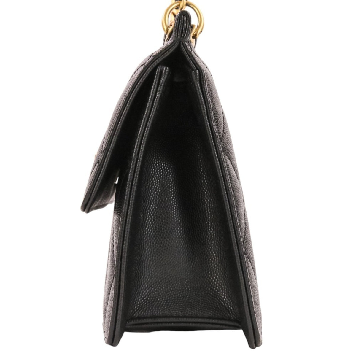 Chanel Black Grained Calfskin Shoulder Bag (Pre-Owned)