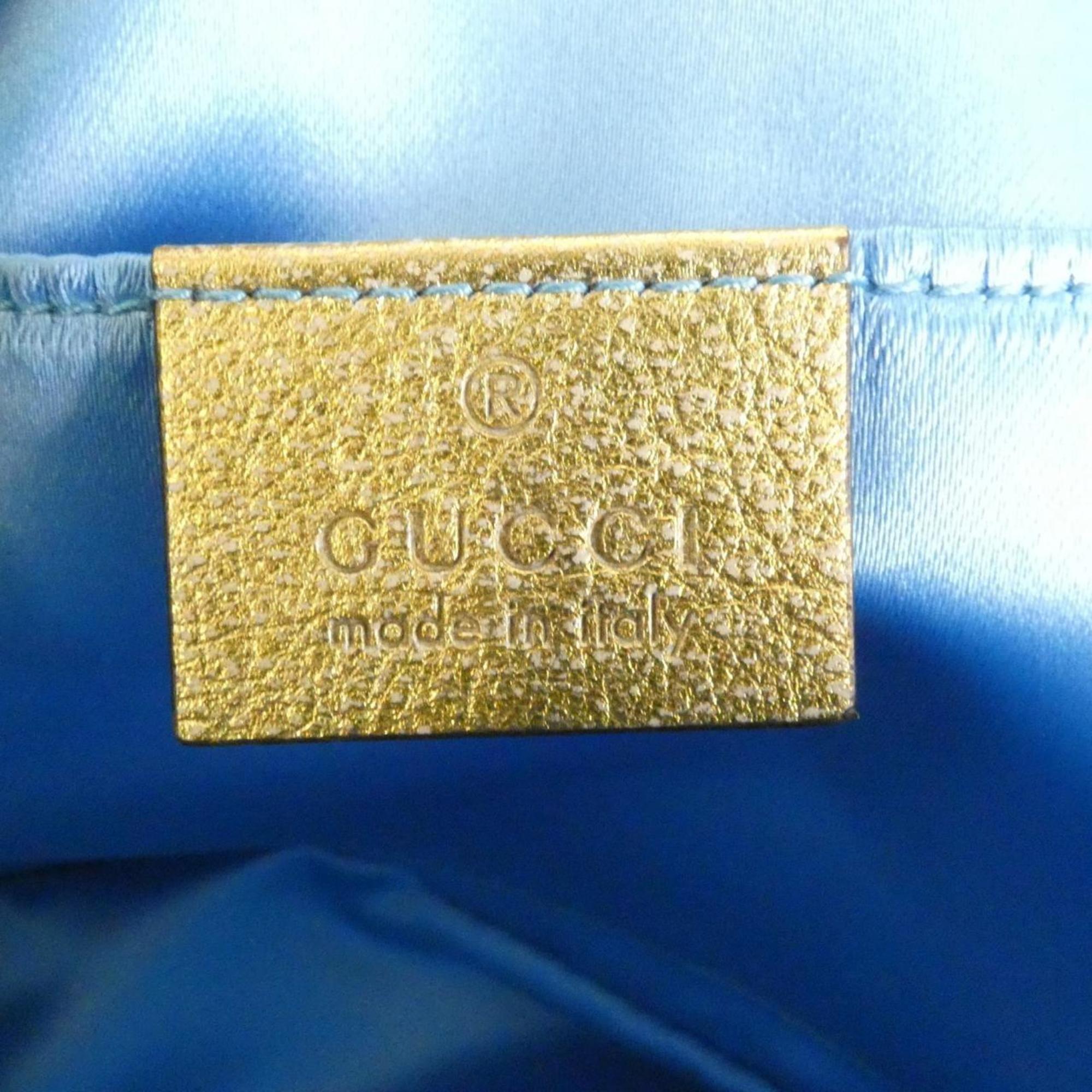 Gucci Gold Pink Leather Shoulder Bag (Pre-Owned)