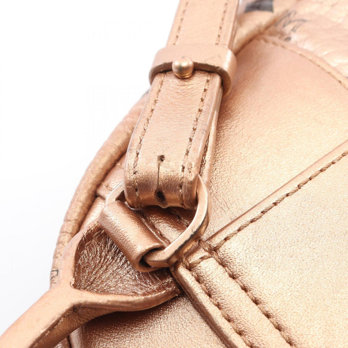 Mcm Gold Leather Backpack Handbag (Pre-Owned)