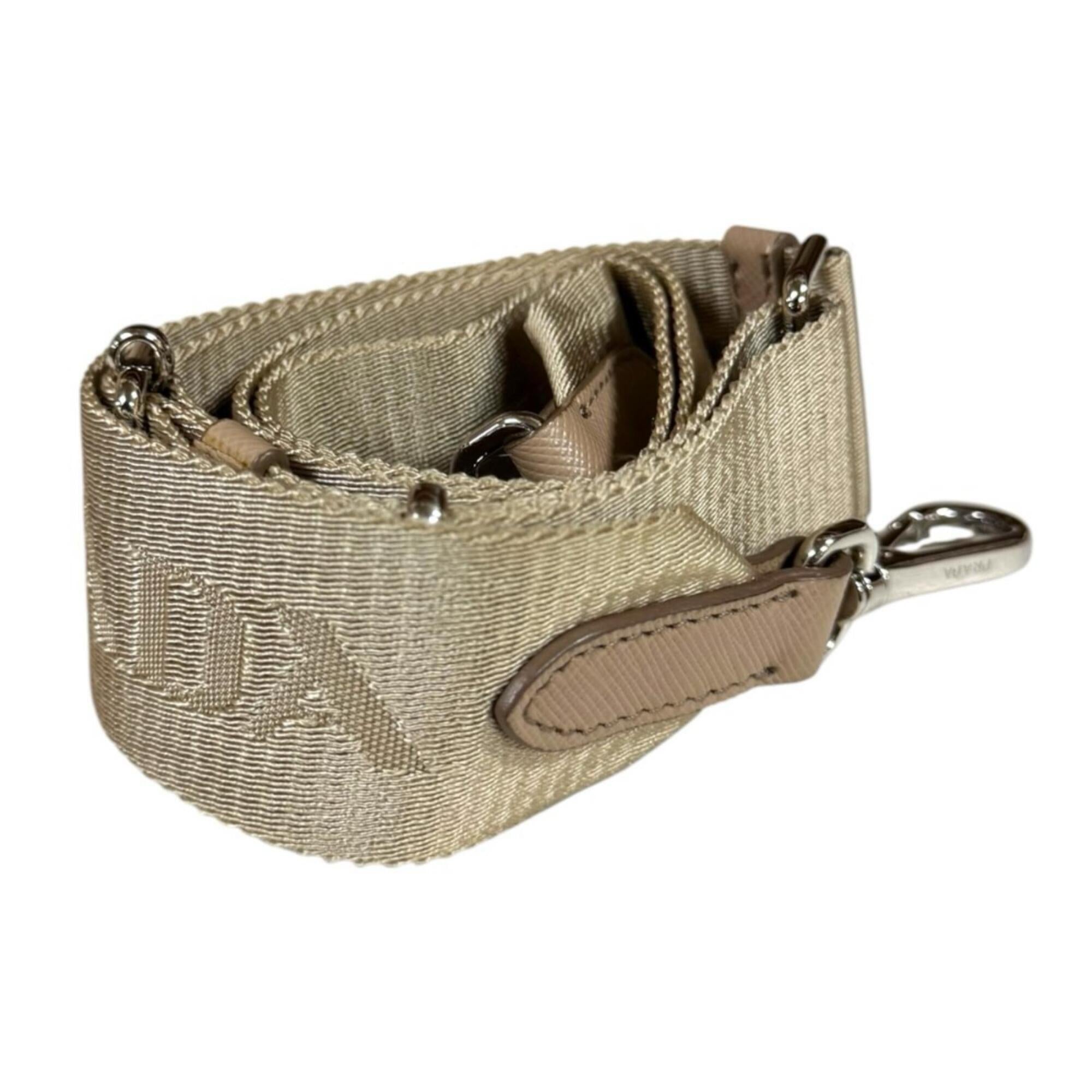 Prada Beige Nude Beige Nylon Shoulder Bag (Pre-Owned)