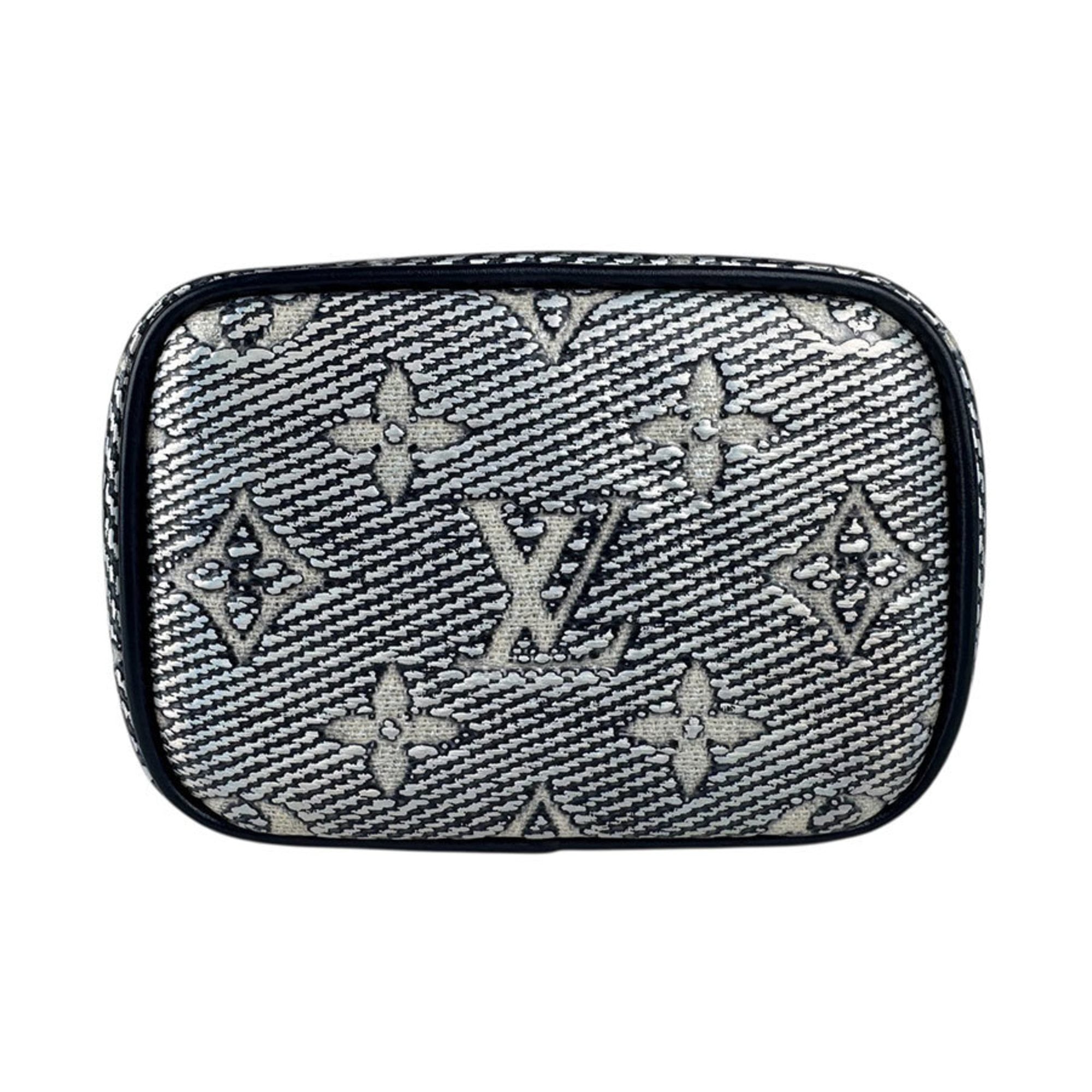 Louis Vuitton Navy Coated Canvas Shoulder Bag (Pre-Owned)