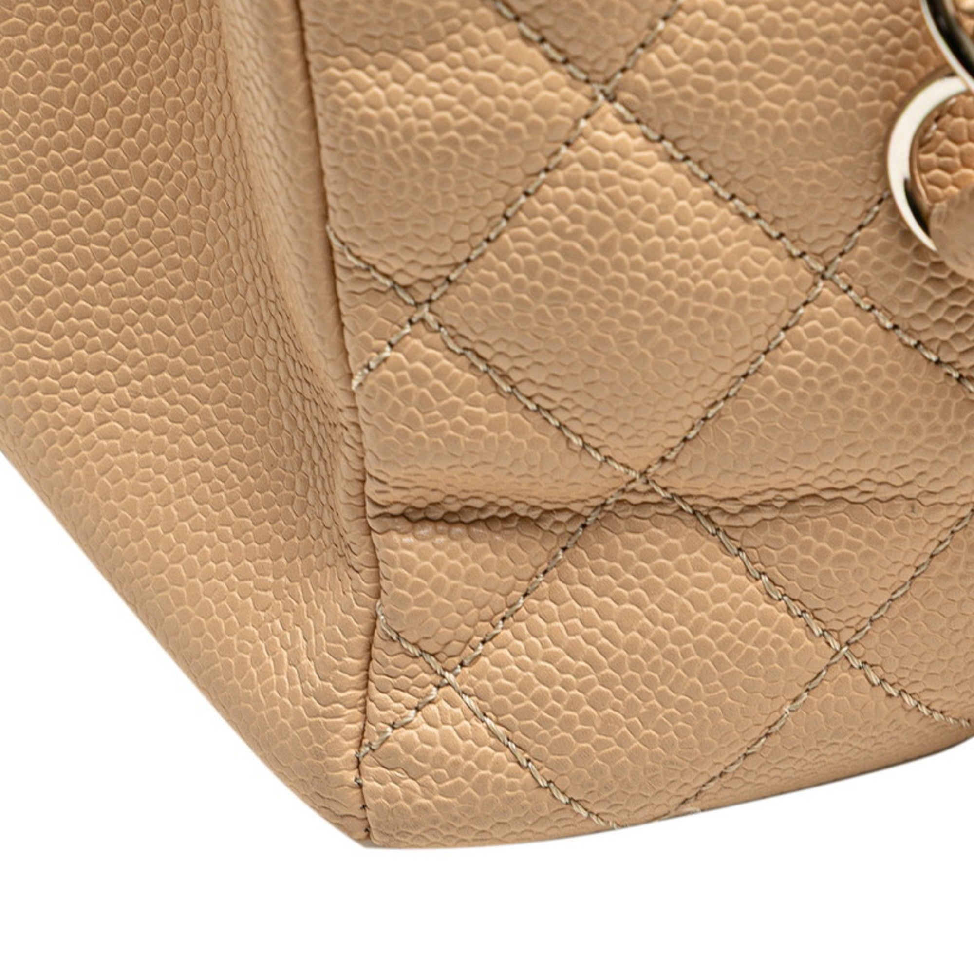 Chanel Matelasse Beige Grained Calfskin Tote Bag (Pre-Owned)