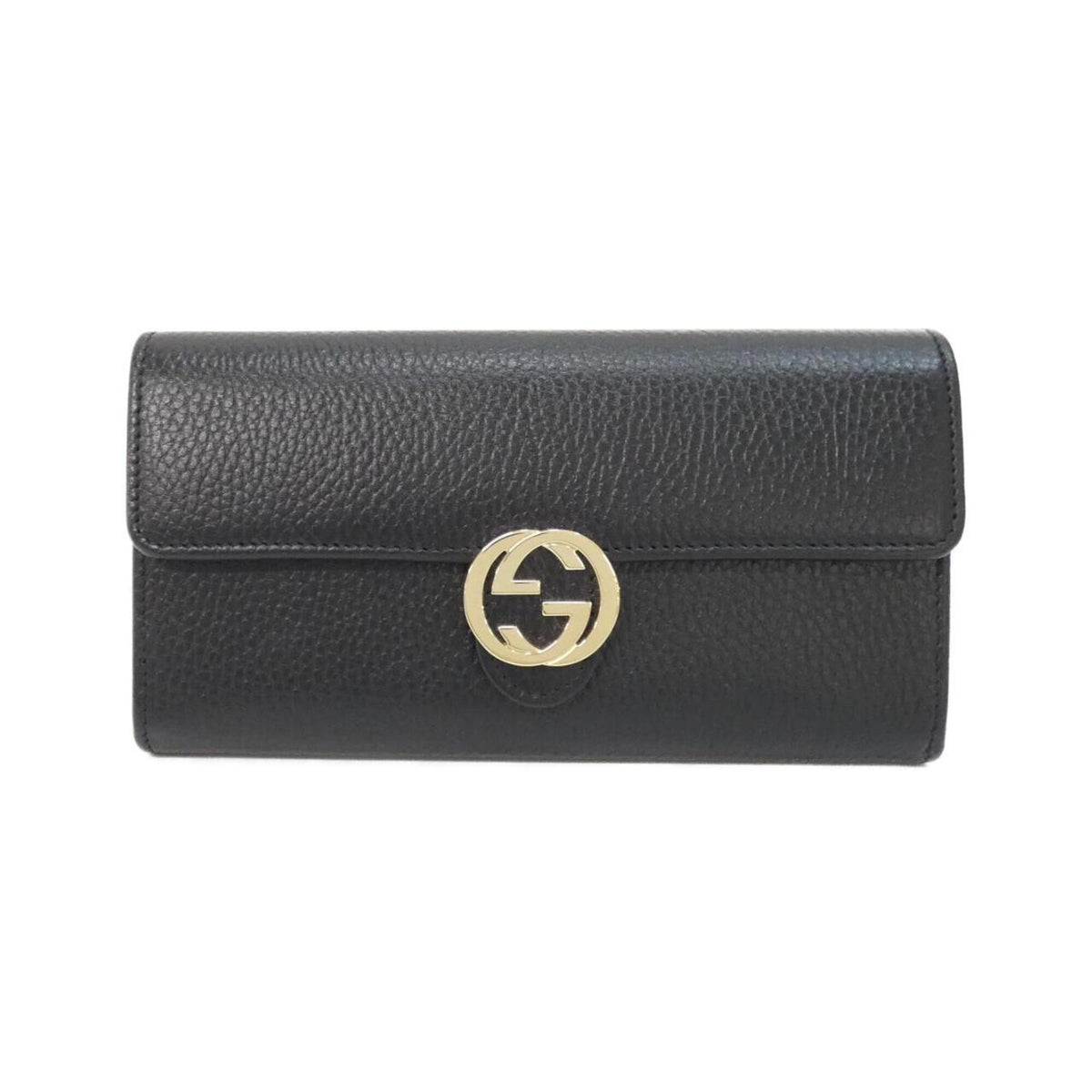 Gucci Black Leather Long Wallet (Bi-Fold) (Pre-Owned)
