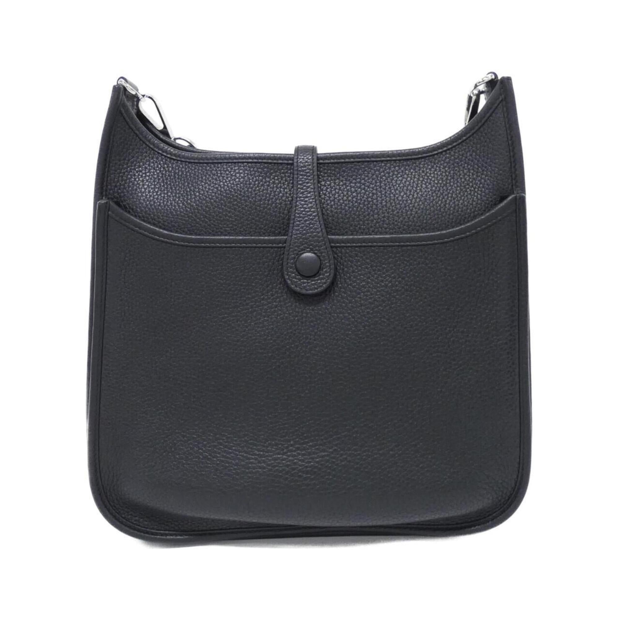 Hermes Black Taurillon Clemence Leather Shoulder Bag (Pre-Owned)
