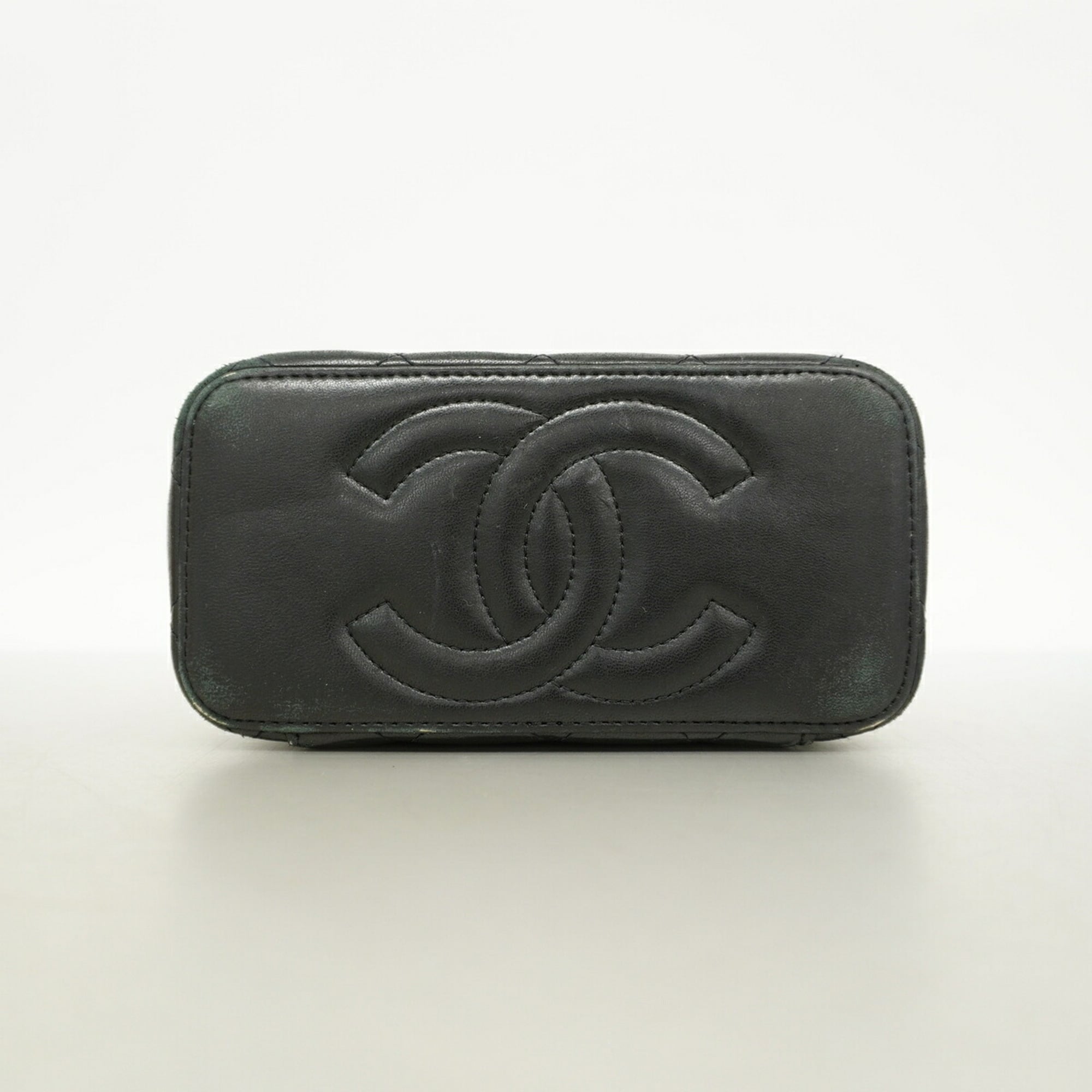Chanel Black Leather Vanity Bag (Pre-Owned)