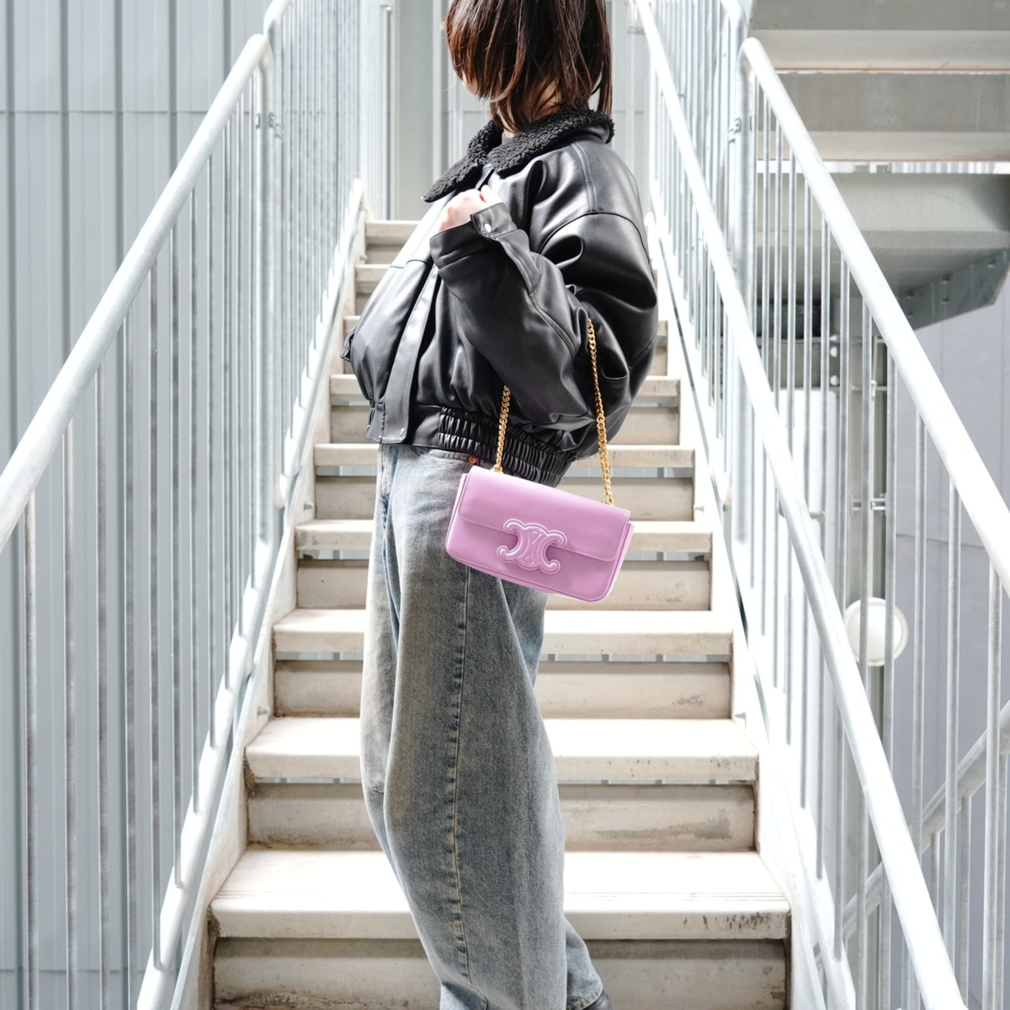 Celine Pink Leather Shoulder Bag (Pre-Owned)